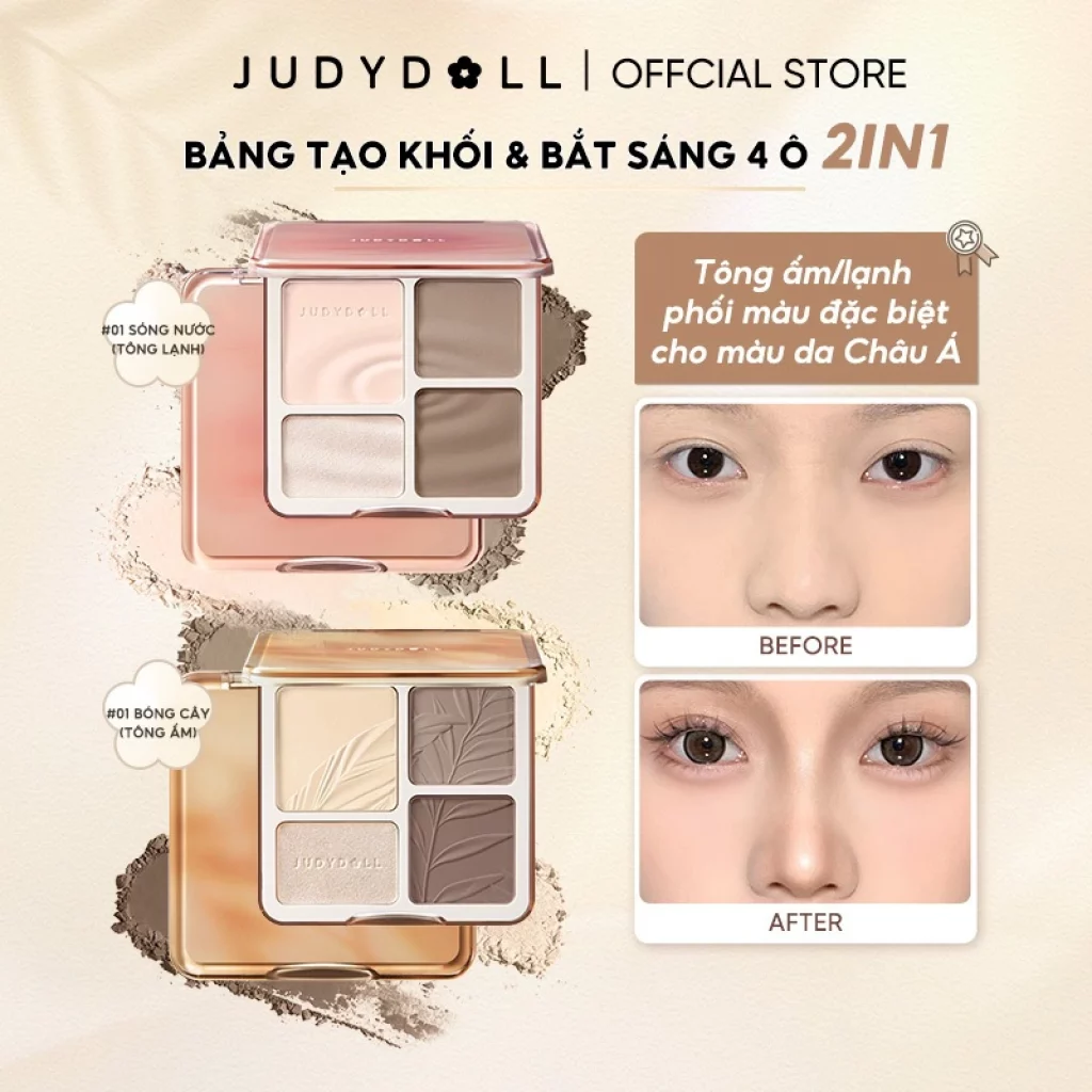 Bảng phấn Judydoll tạo khối và bắt sáng